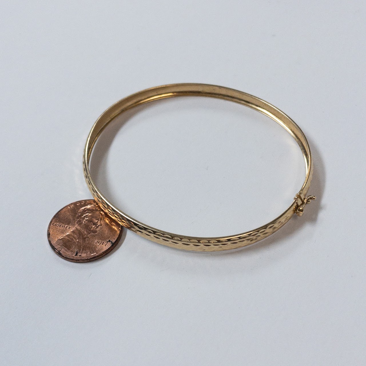 14K Yellow Gold Bangle Bracelet 2