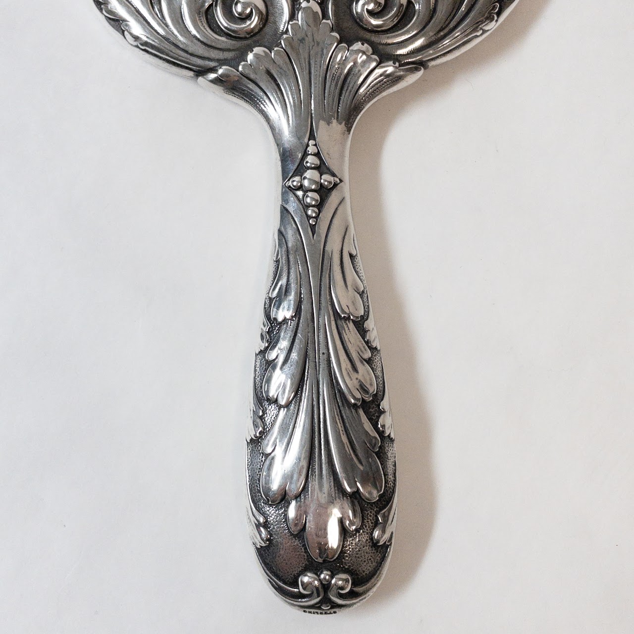 Sterling Silver Vintage Ornate Vanity Hand Mirror