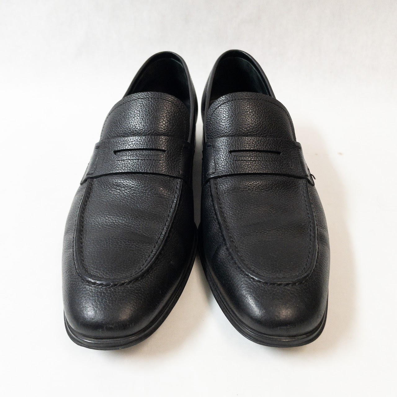 Salvatore Ferragamo Black Leather Loafers