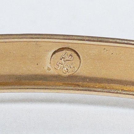 14K Yellow Gold Bangle Bracelet 1