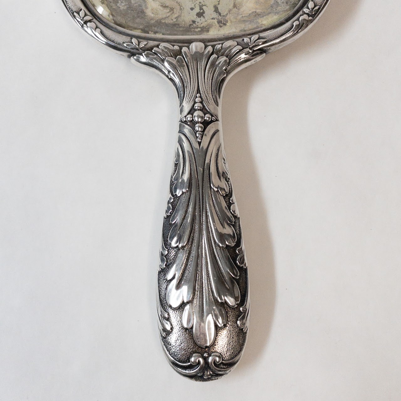 Sterling Silver Vintage Ornate Vanity Hand Mirror