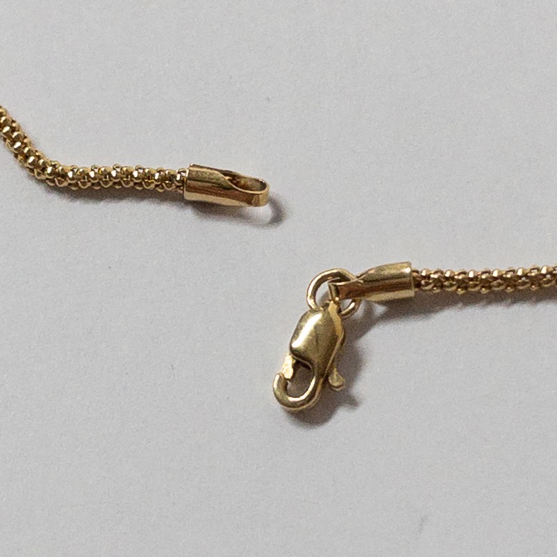 14K Gold & Art Glass Leaping Dolphin Pendant Necklace