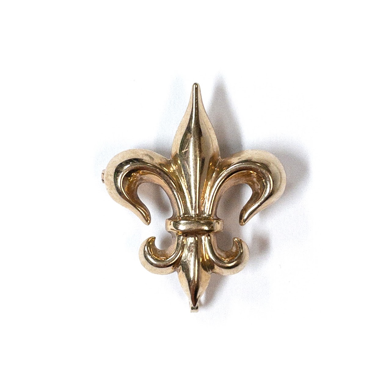 10K Gold Fleur-de-Lis Brooch