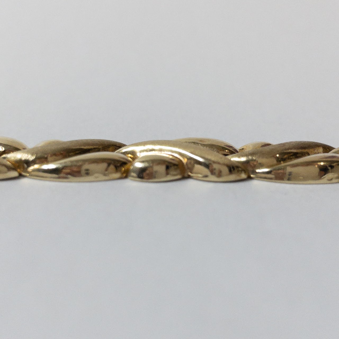 14K Gold Wave Link Bracelet