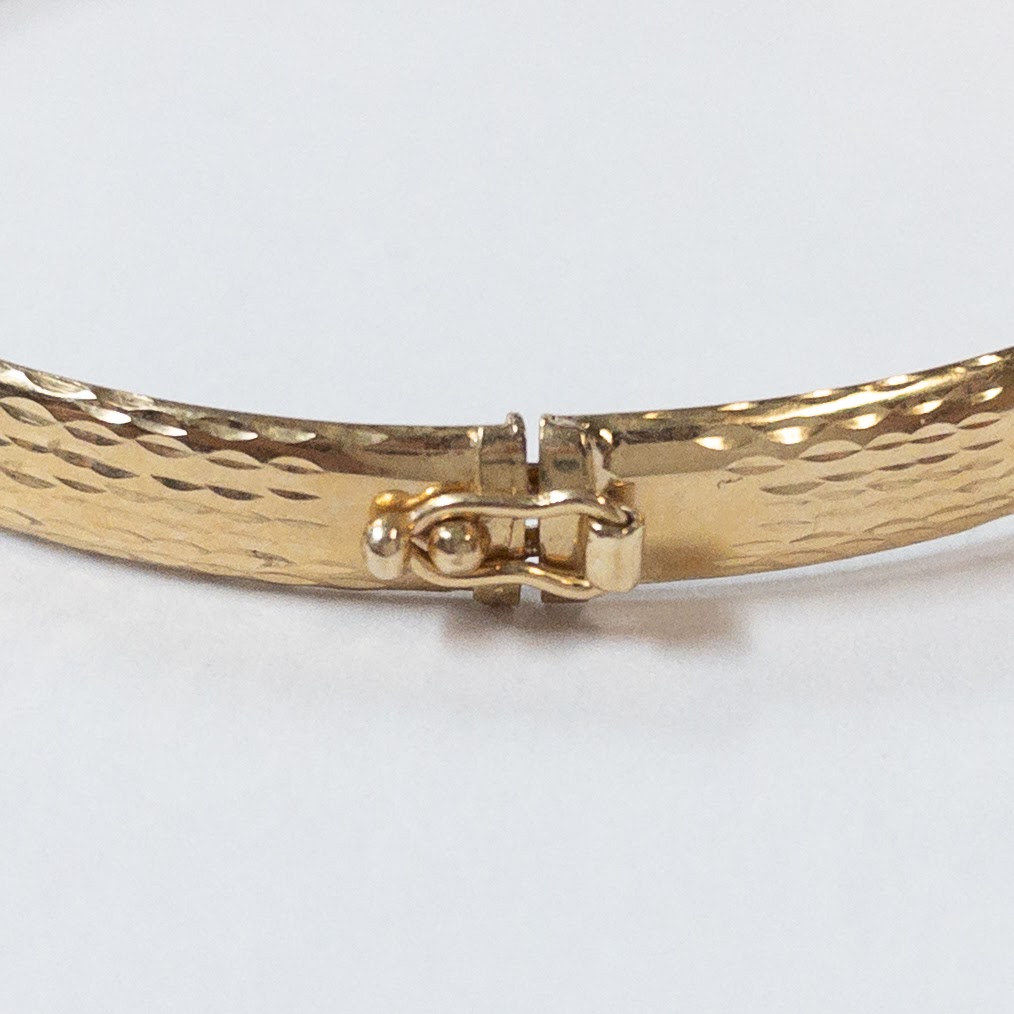 14K Yellow Gold Bangle Bracelet 1