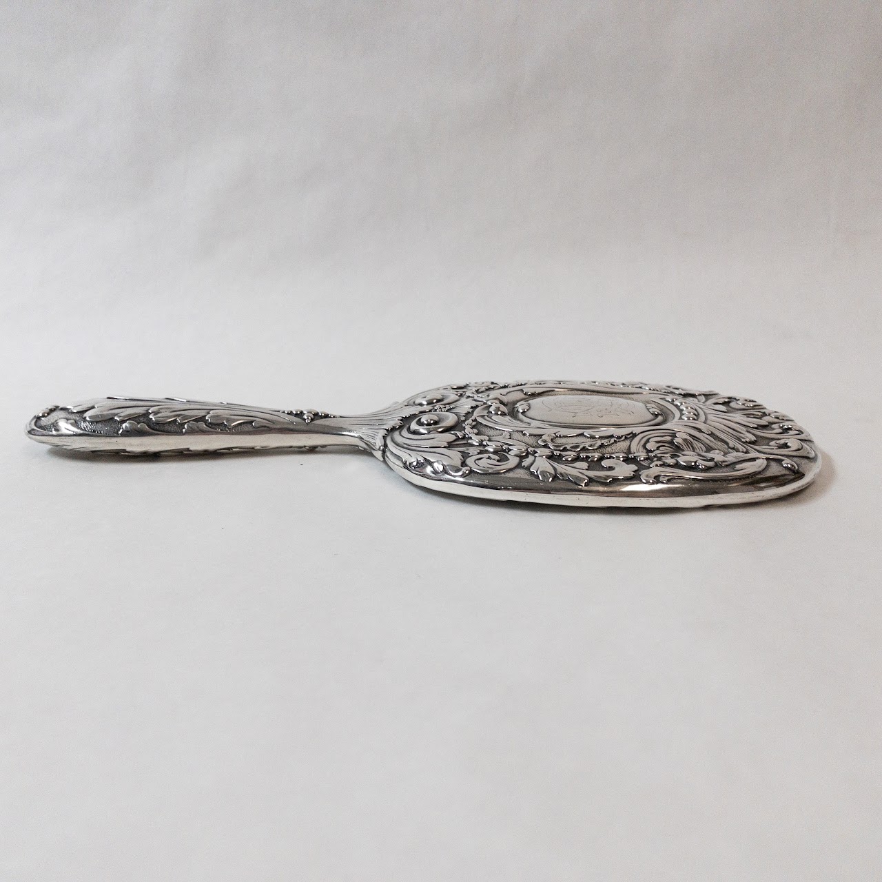 Sterling Silver Vintage Ornate Vanity Hand Mirror