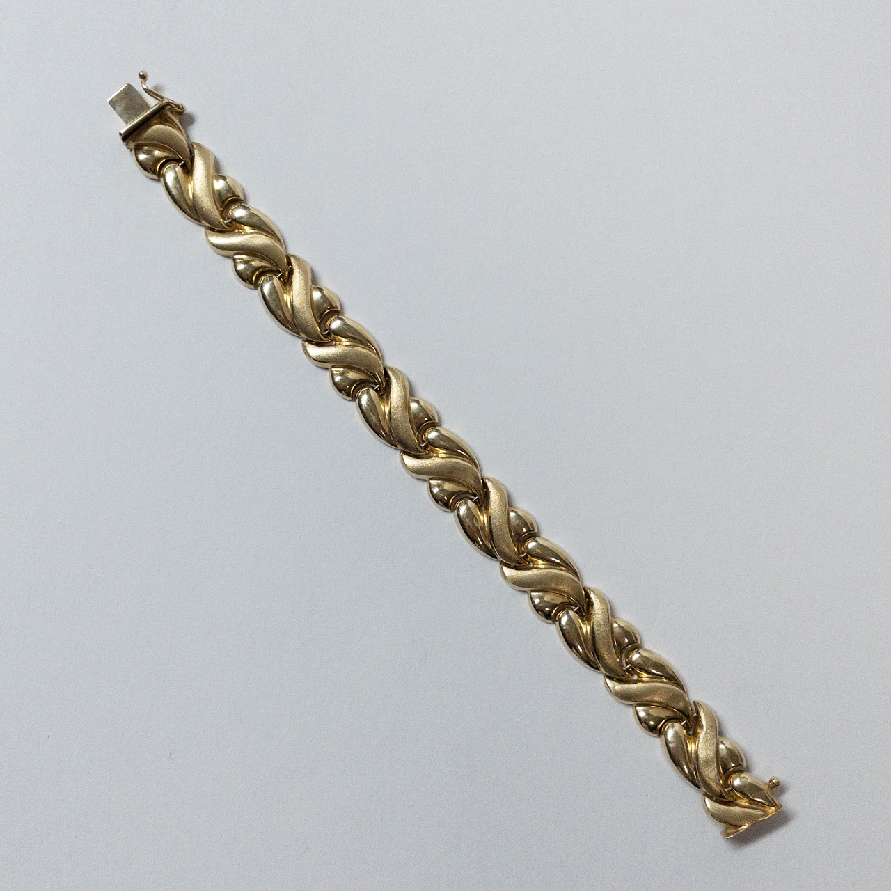 14K Gold Wave Link Bracelet