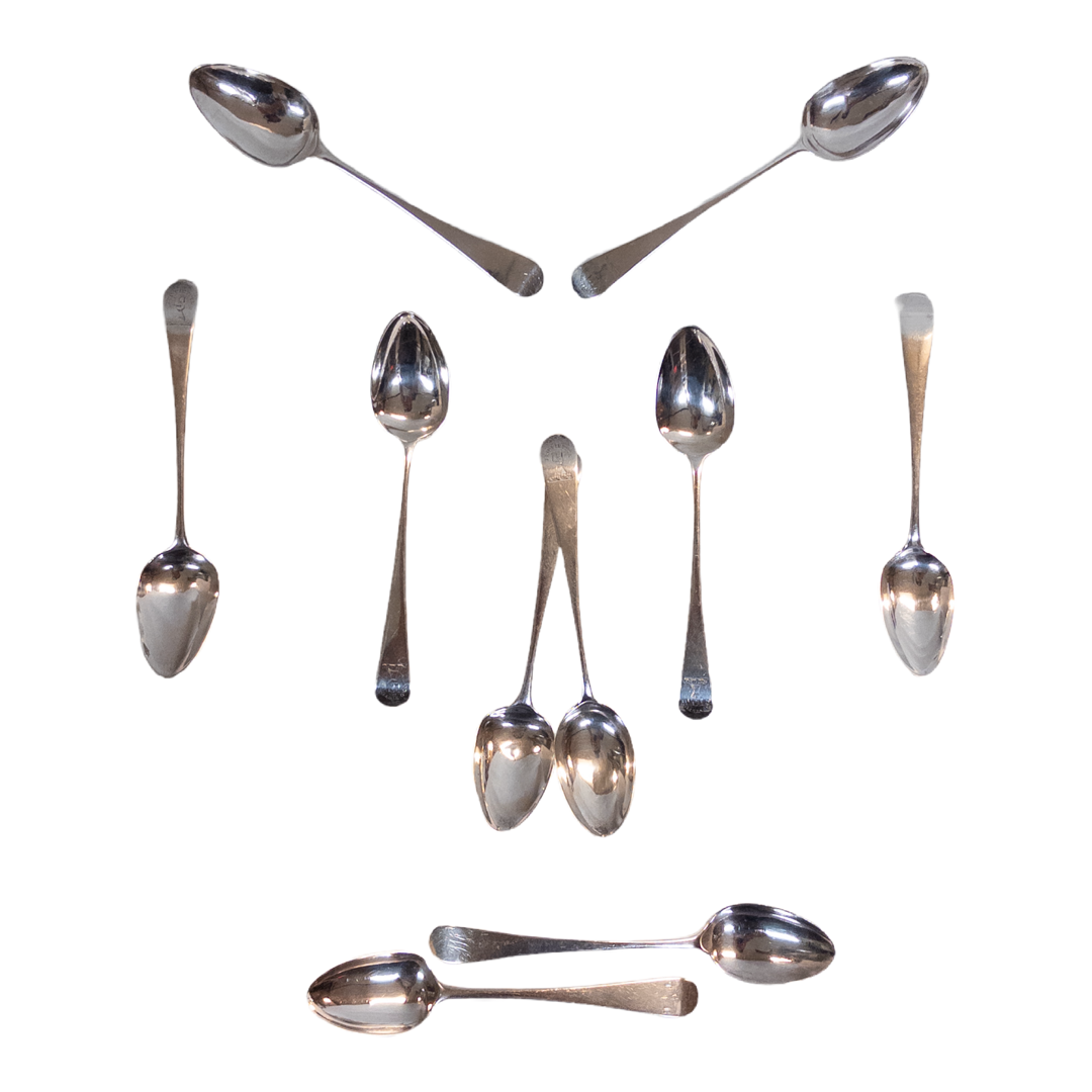 Sterling Silver Set of 10 Dessert Spoons