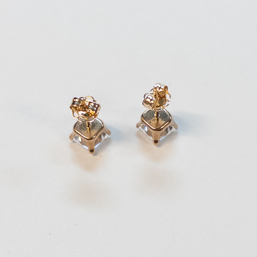 14K Gold and Crystal Earrings