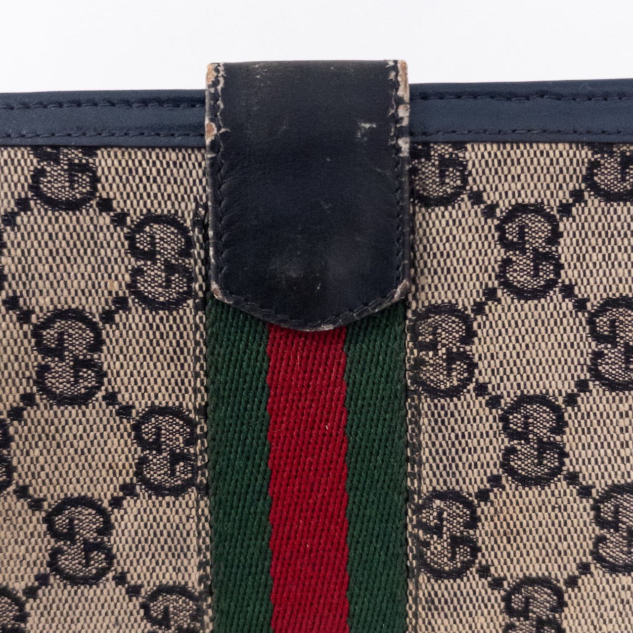 Vintage Gucci GG House Web Breast Wallet