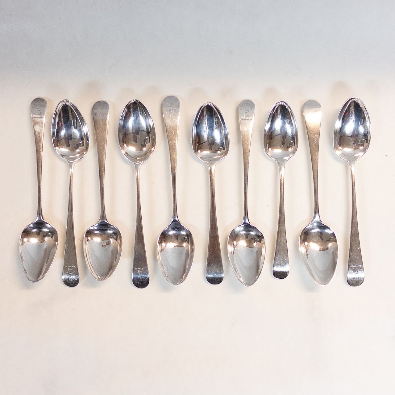 Sterling Silver Set of 10 Dessert Spoons