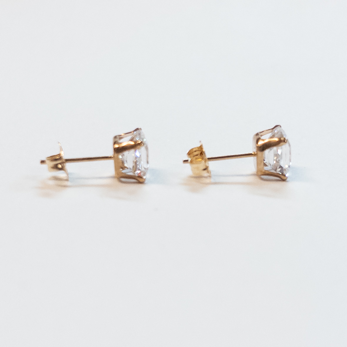 14K Gold and Crystal Earrings