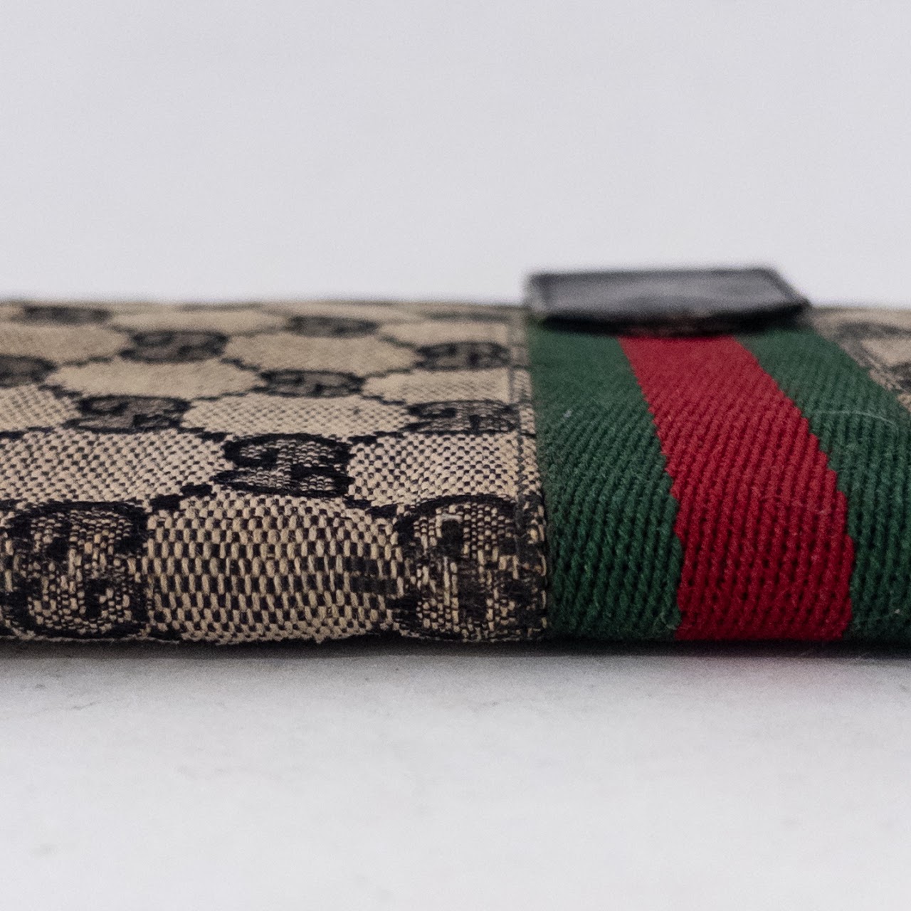 Vintage Gucci GG House Web Breast Wallet