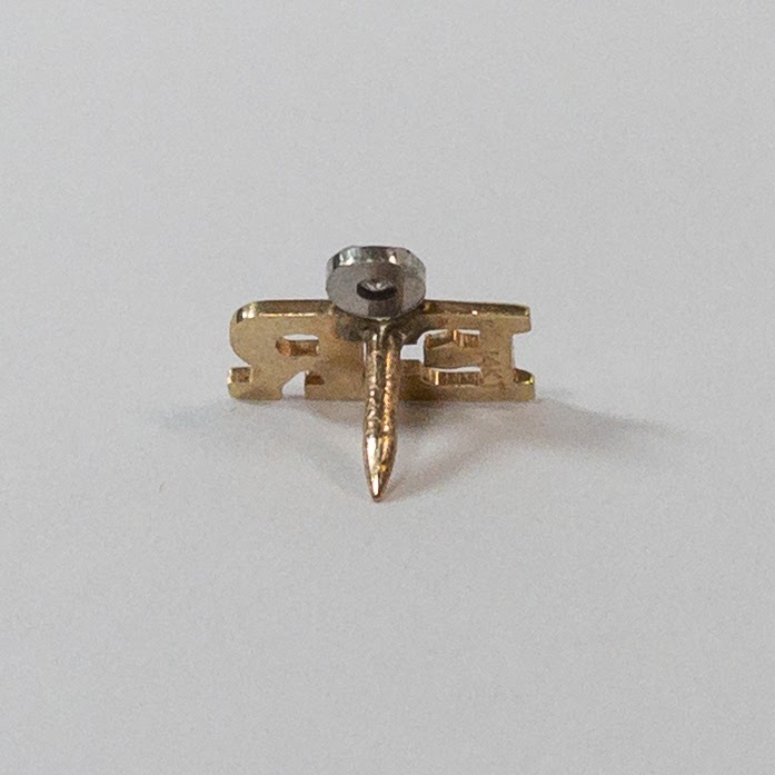 14K Gold and Diamond 'ER' Tie Tack