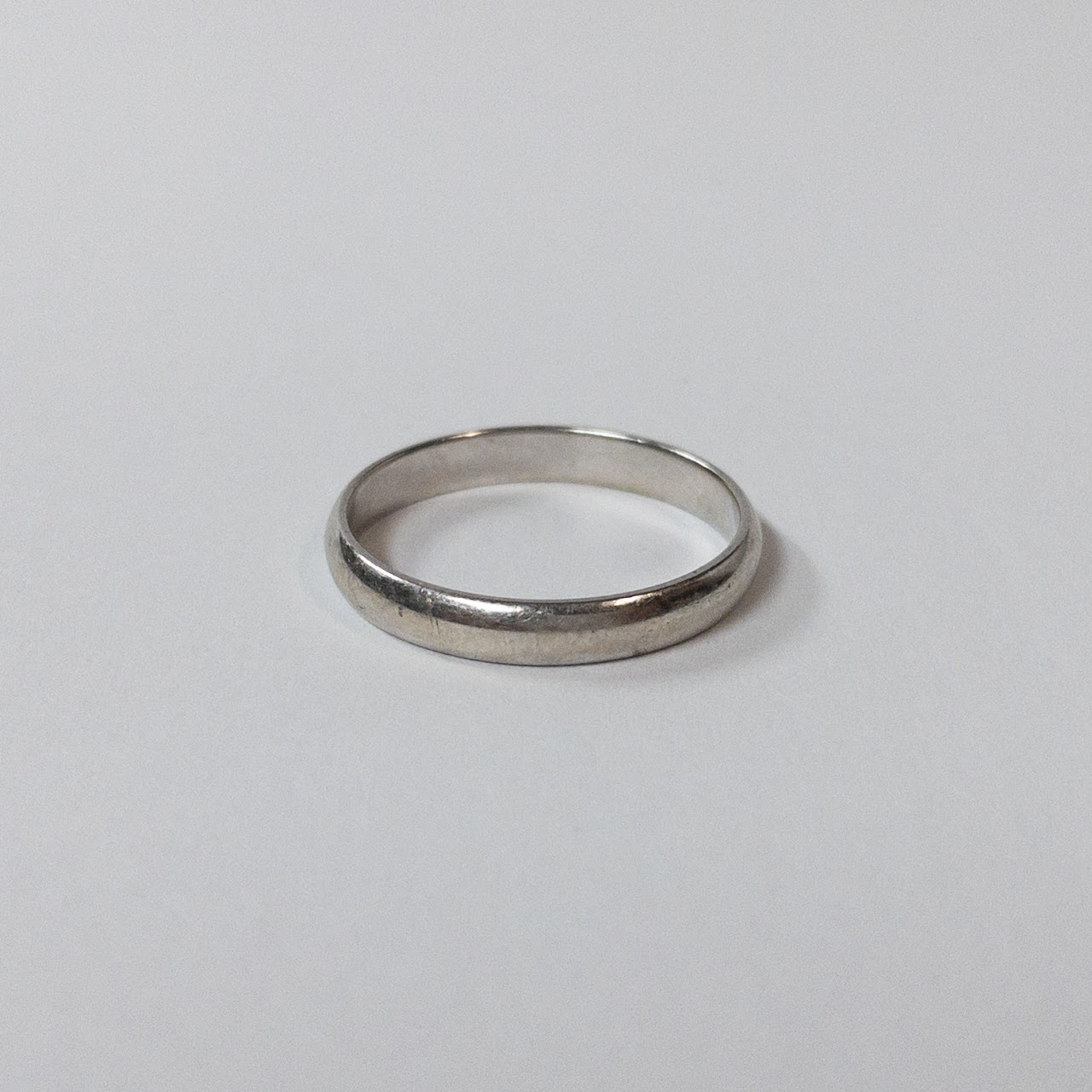 14K White Gold Band Ring