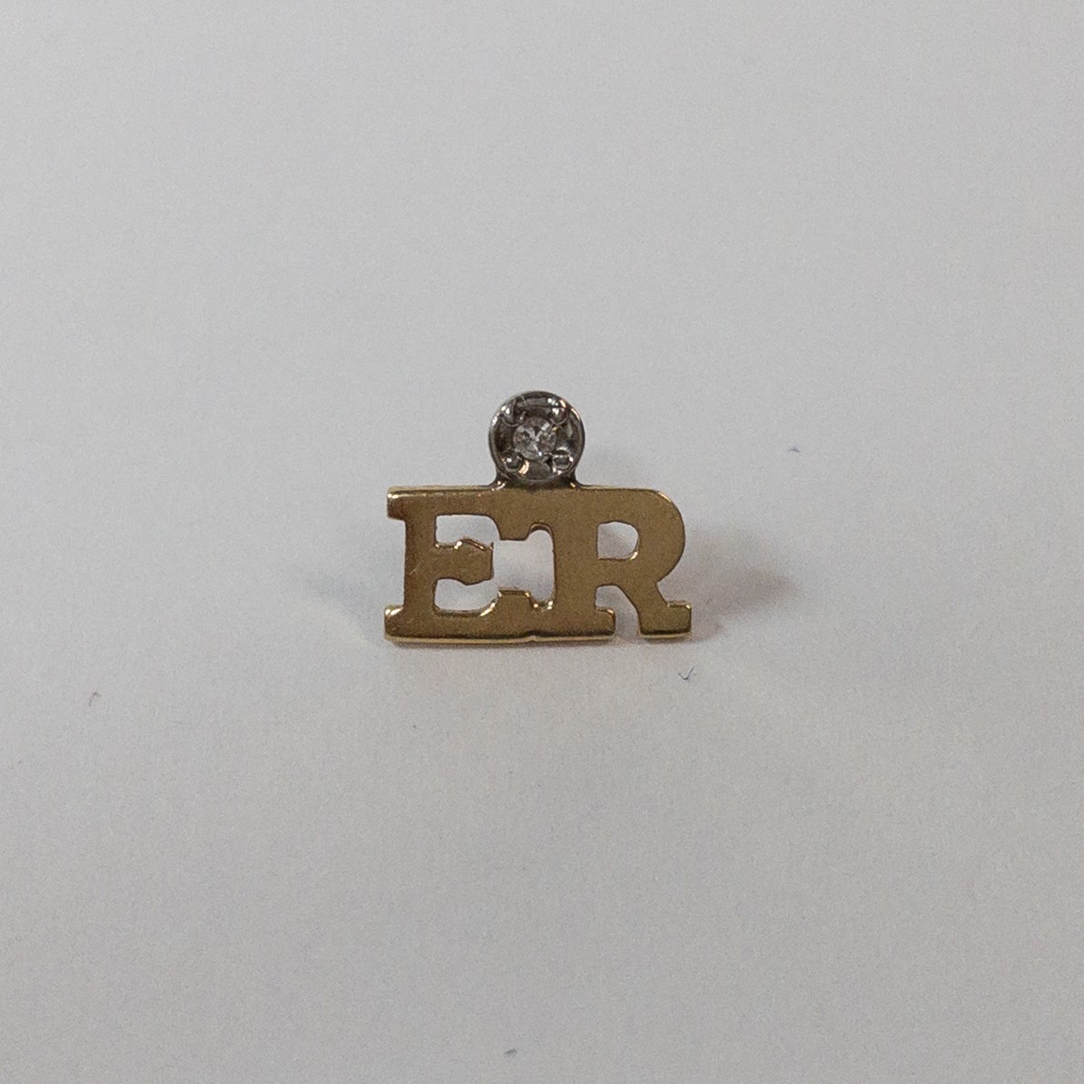 14K Gold and Diamond 'ER' Tie Tack