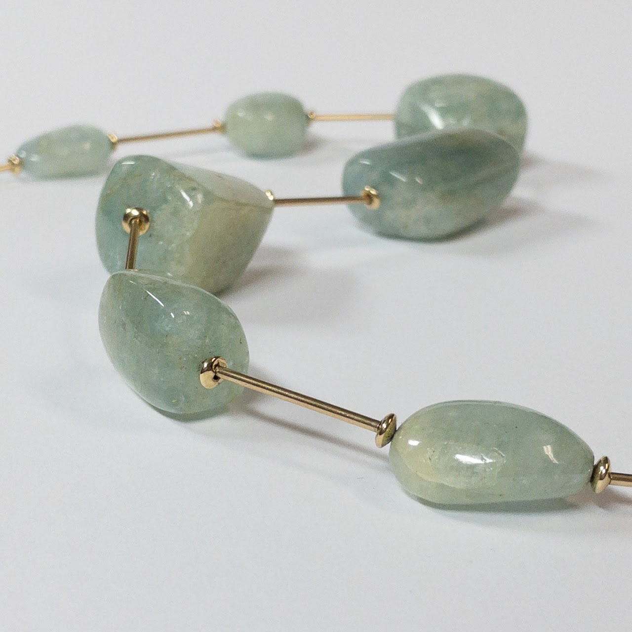 14K Gold and Aquamarine Necklace