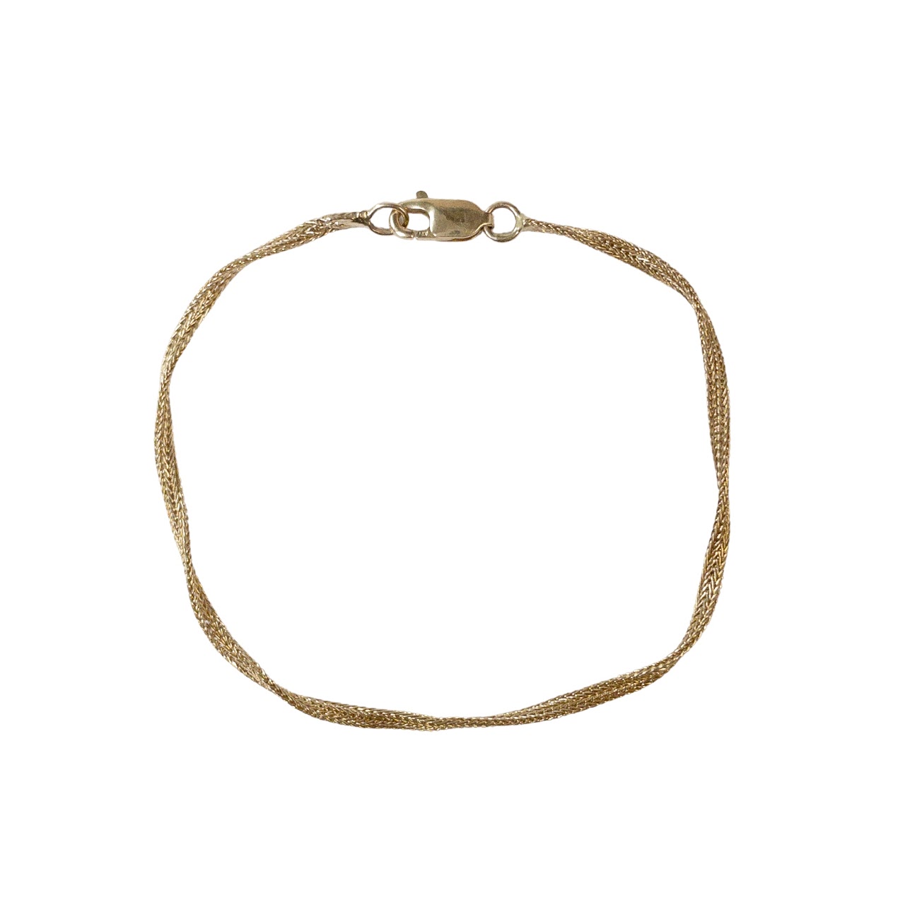 14K Gold Twisted Chain Bracelet