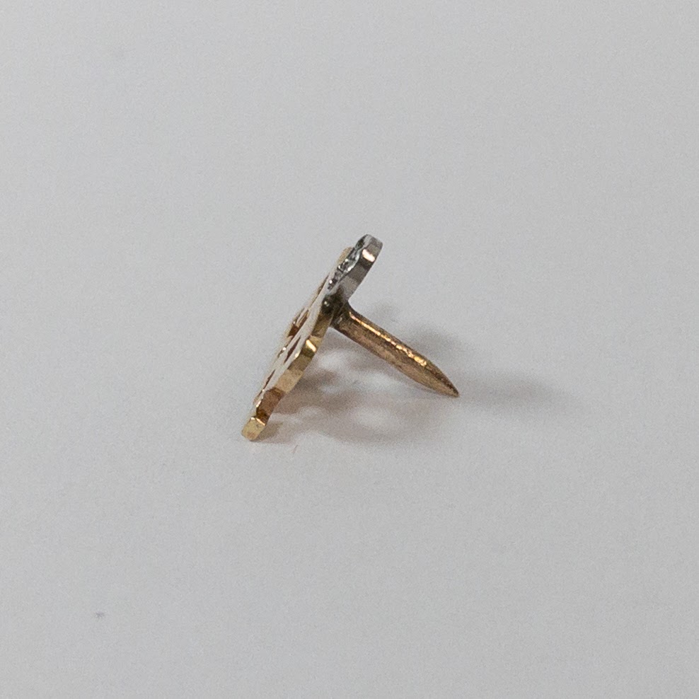 14K Gold and Diamond 'ER' Tie Tack