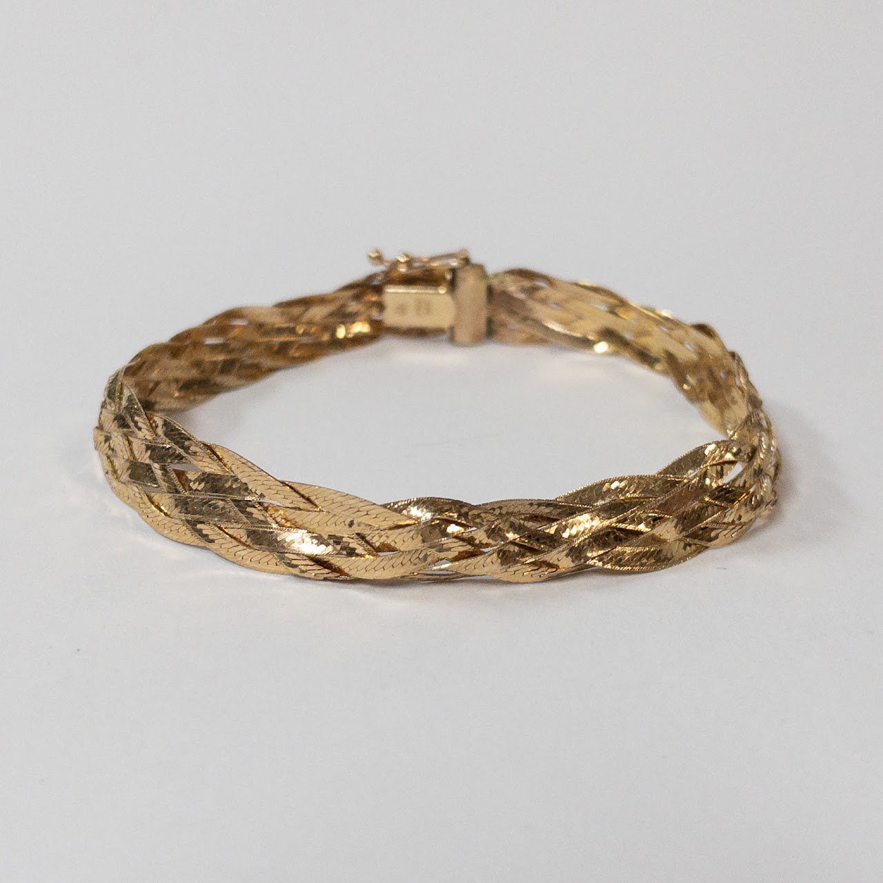 14K Gold Braided Bracelet