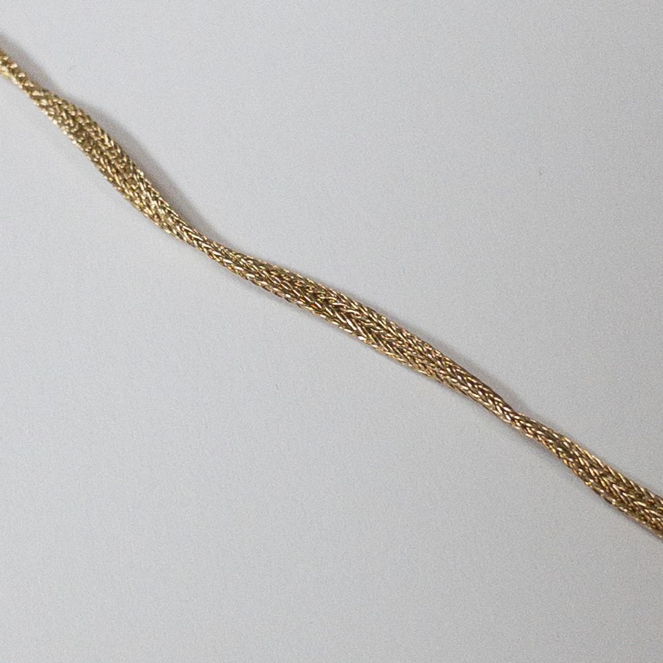 14K Gold Twisted Chain Bracelet