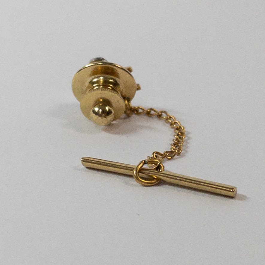 14K Gold and Diamond 'ER' Tie Tack