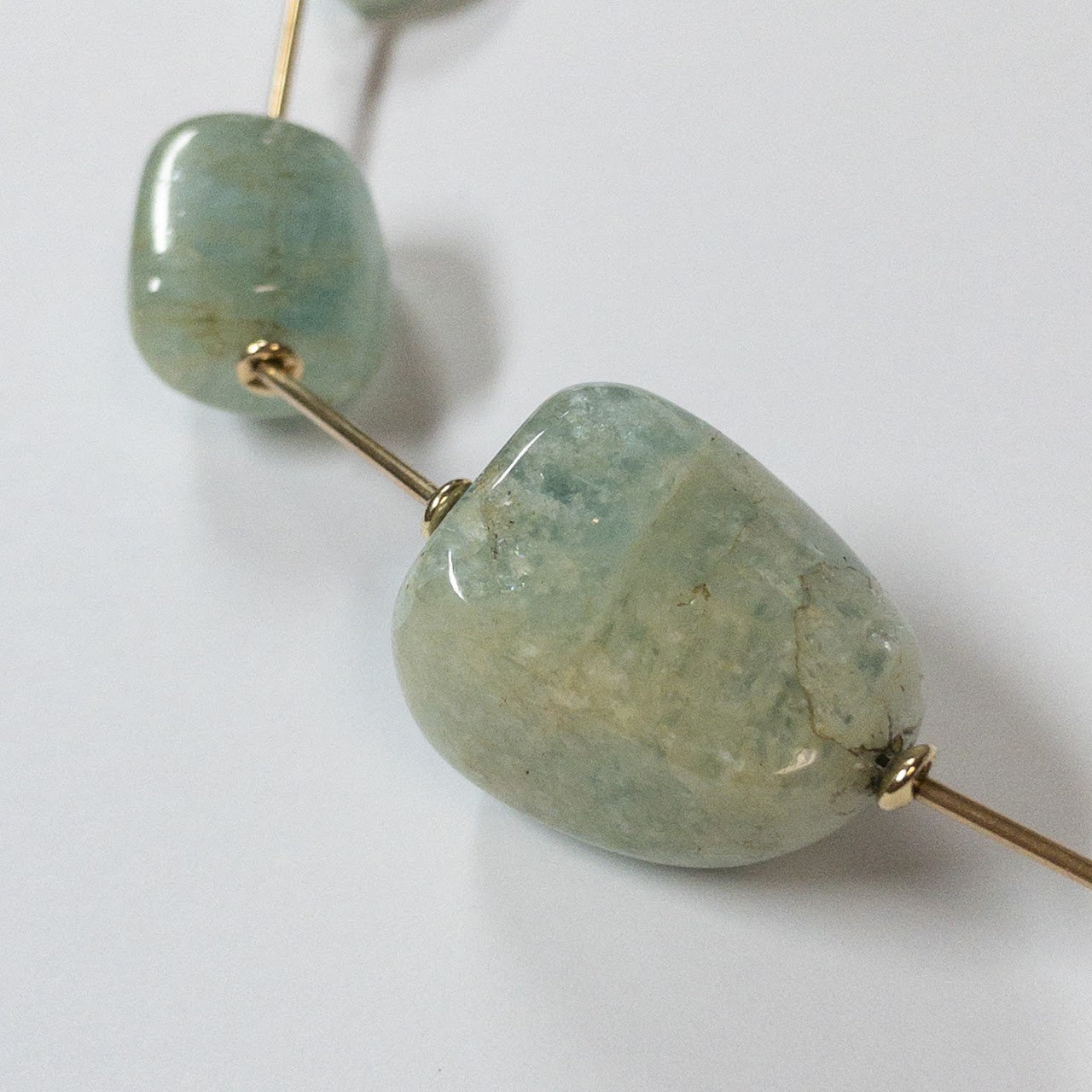 14K Gold and Aquamarine Necklace