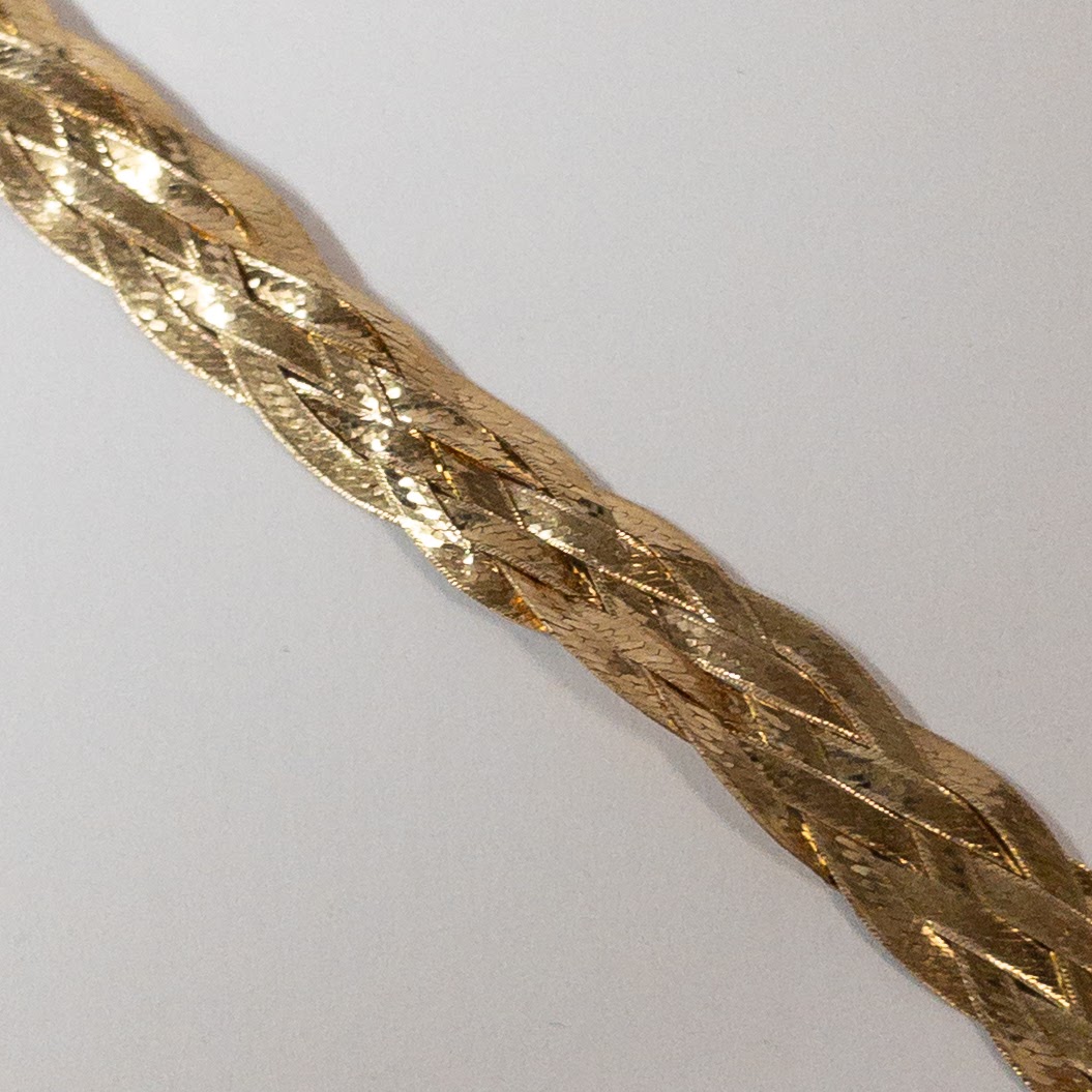 14K Gold Braided Bracelet