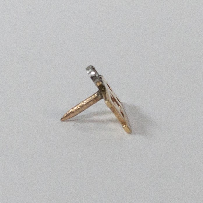 14K Gold and Diamond 'ER' Tie Tack