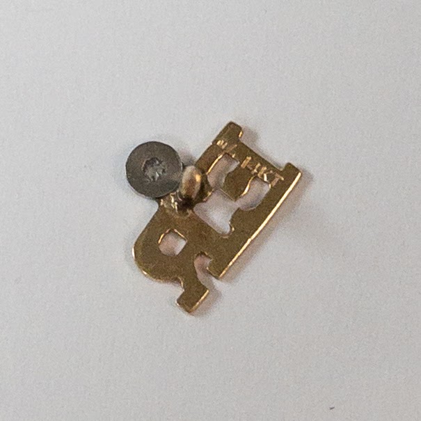 14K Gold and Diamond 'ER' Tie Tack