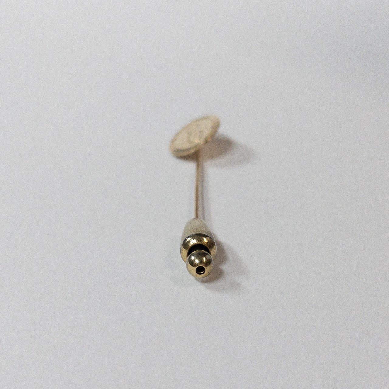 14K Gold 'E' Monogrammed Stick Pin