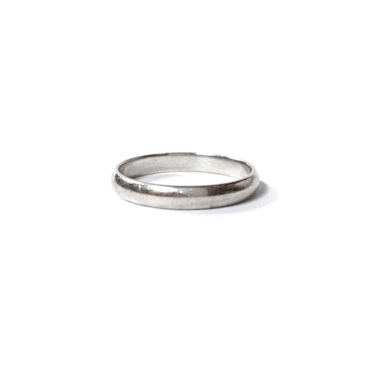 14K White Gold Band Ring