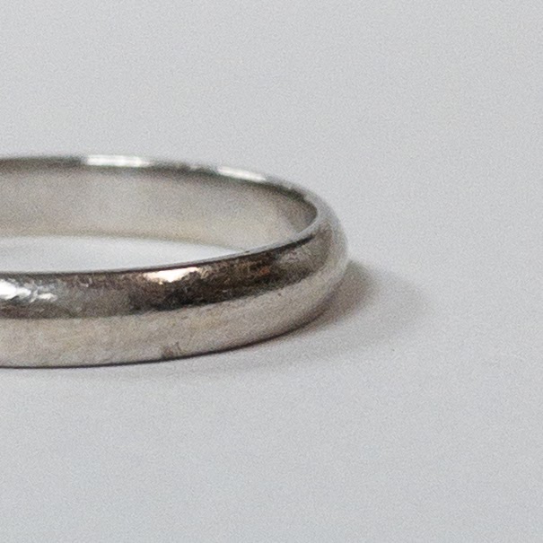 14K White Gold Band Ring