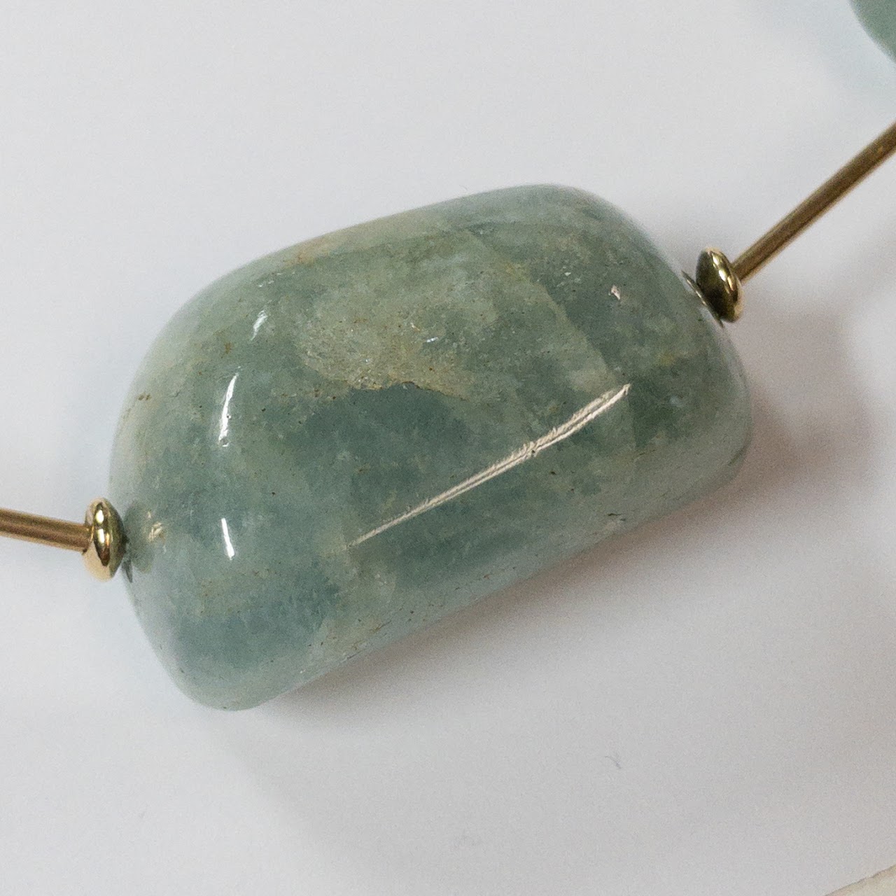 14K Gold and Aquamarine Necklace