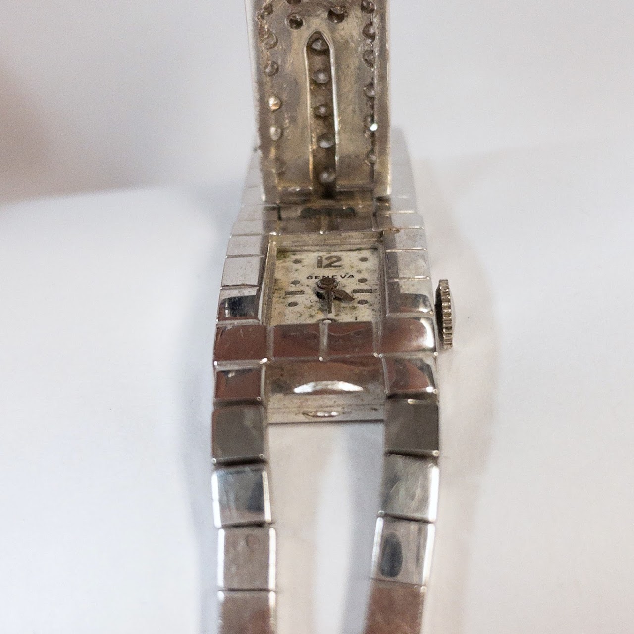 14K White Gold and Diamond Watch