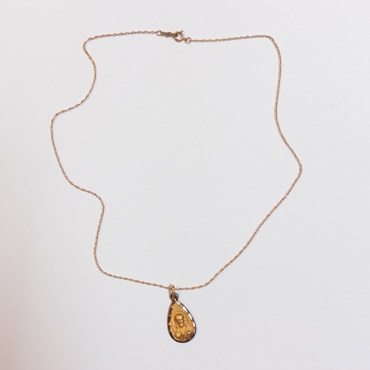 14K Necklace with 10K Orthodox Pendant