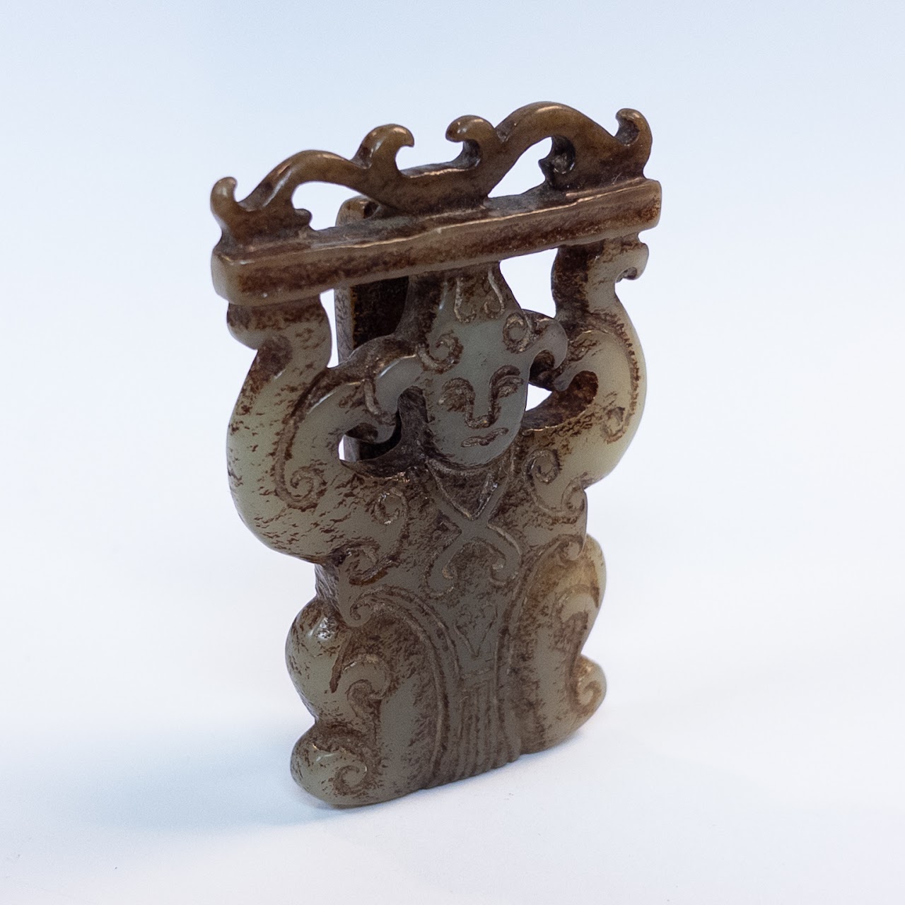 Chinese Jade Buddha Belt Buckle