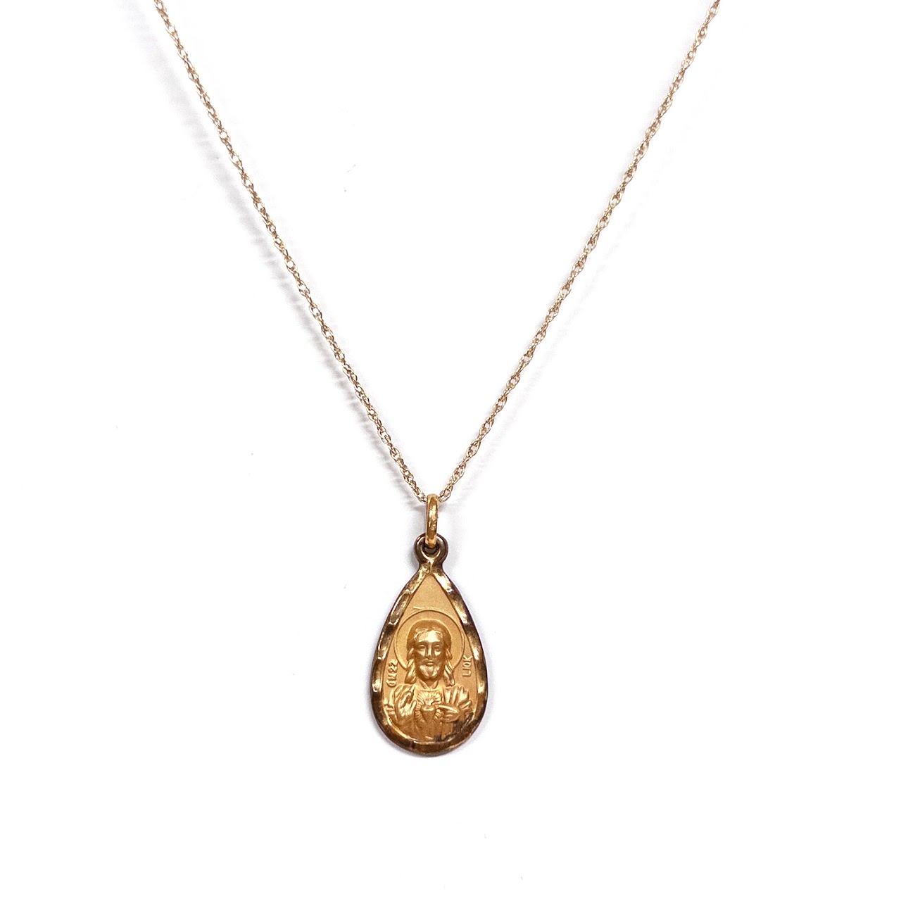 14K Necklace with 10K Orthodox Pendant