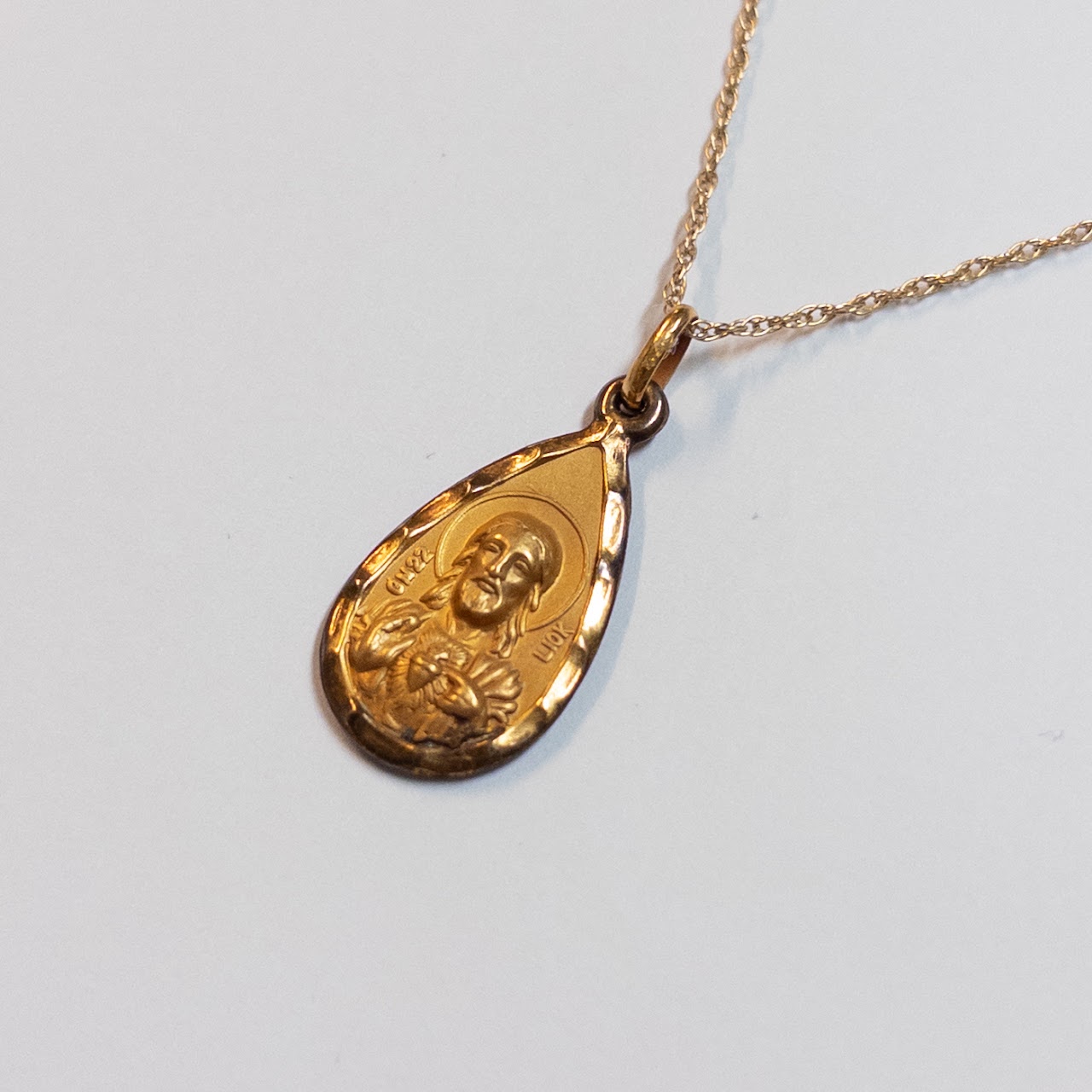 14K Necklace with 10K Orthodox Pendant