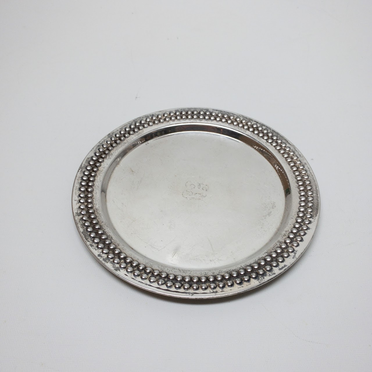 Sterling Silver 6" Beaded Rim Plate