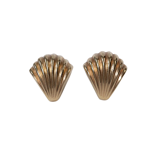 14K Gold Shell Earrings