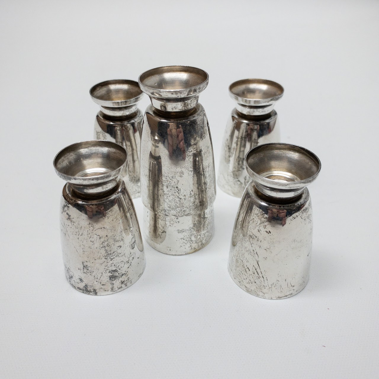 Sterling Silver Modernist Shot Glass Set