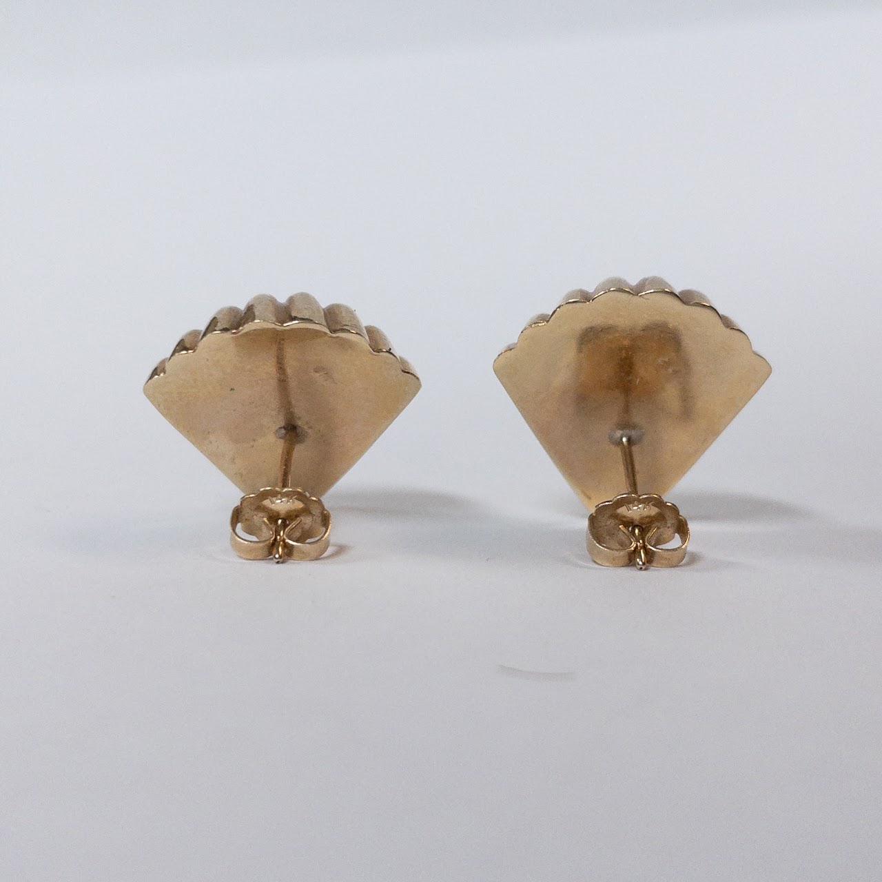 14K Gold Shell Earrings