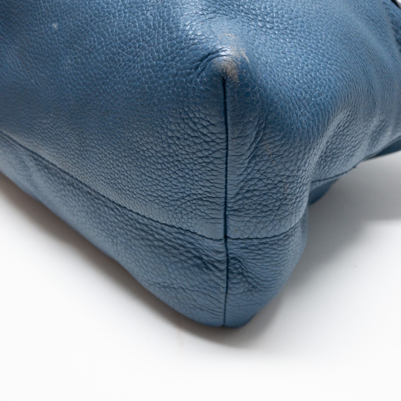 Miu Miu Blue Leather Shoulder Bag