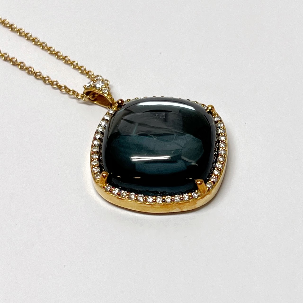 Tacori 18K Gold, Diamond & Topaz Pendant