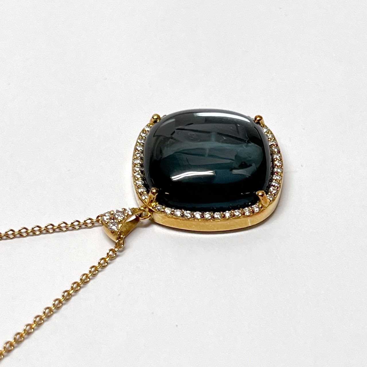 Tacori 18K Gold, Diamond & Topaz Pendant