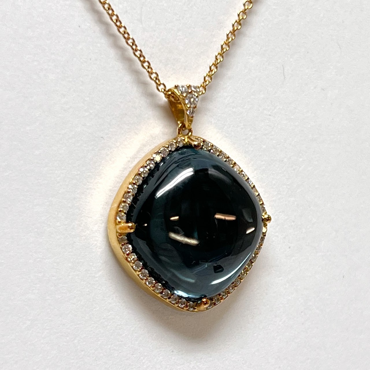 Tacori 18K Gold, Diamond & Topaz Pendant