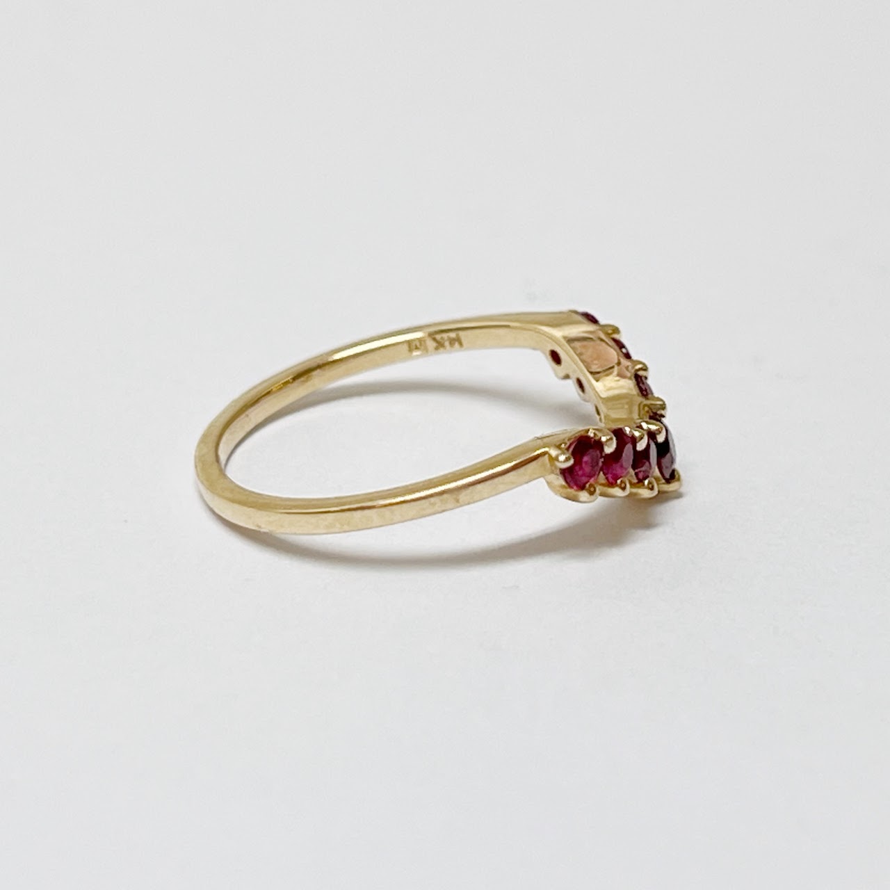 14K Gold & Ruby Band Ring