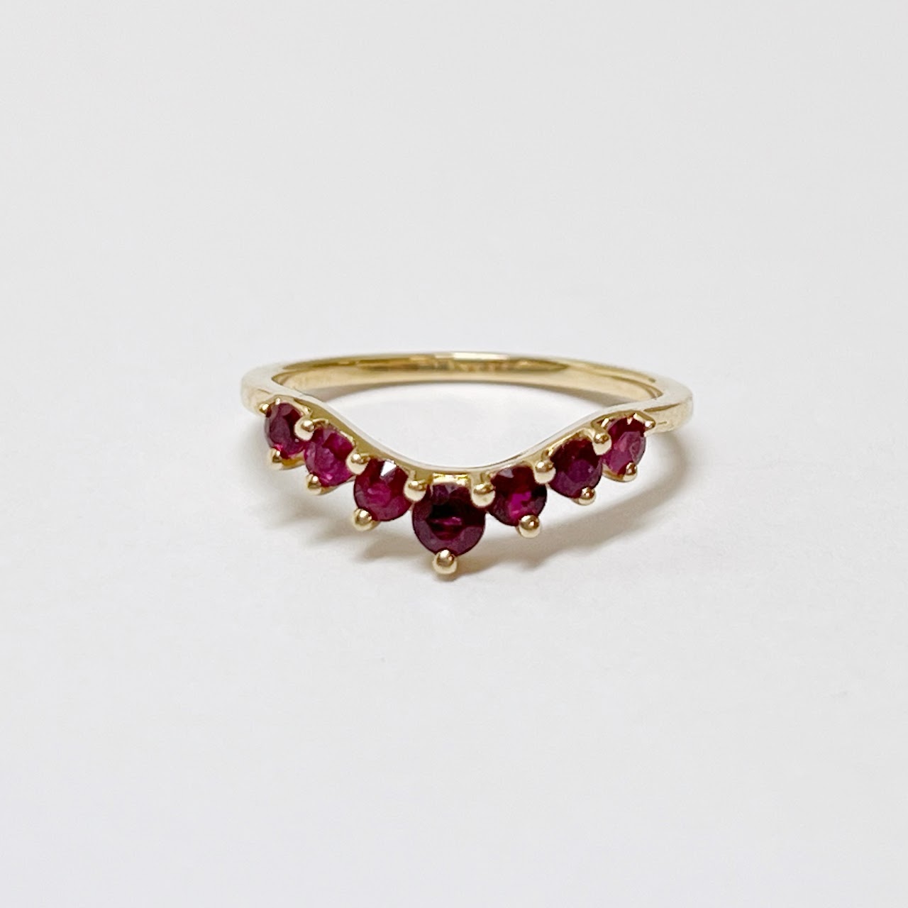 14K Gold & Ruby Band Ring