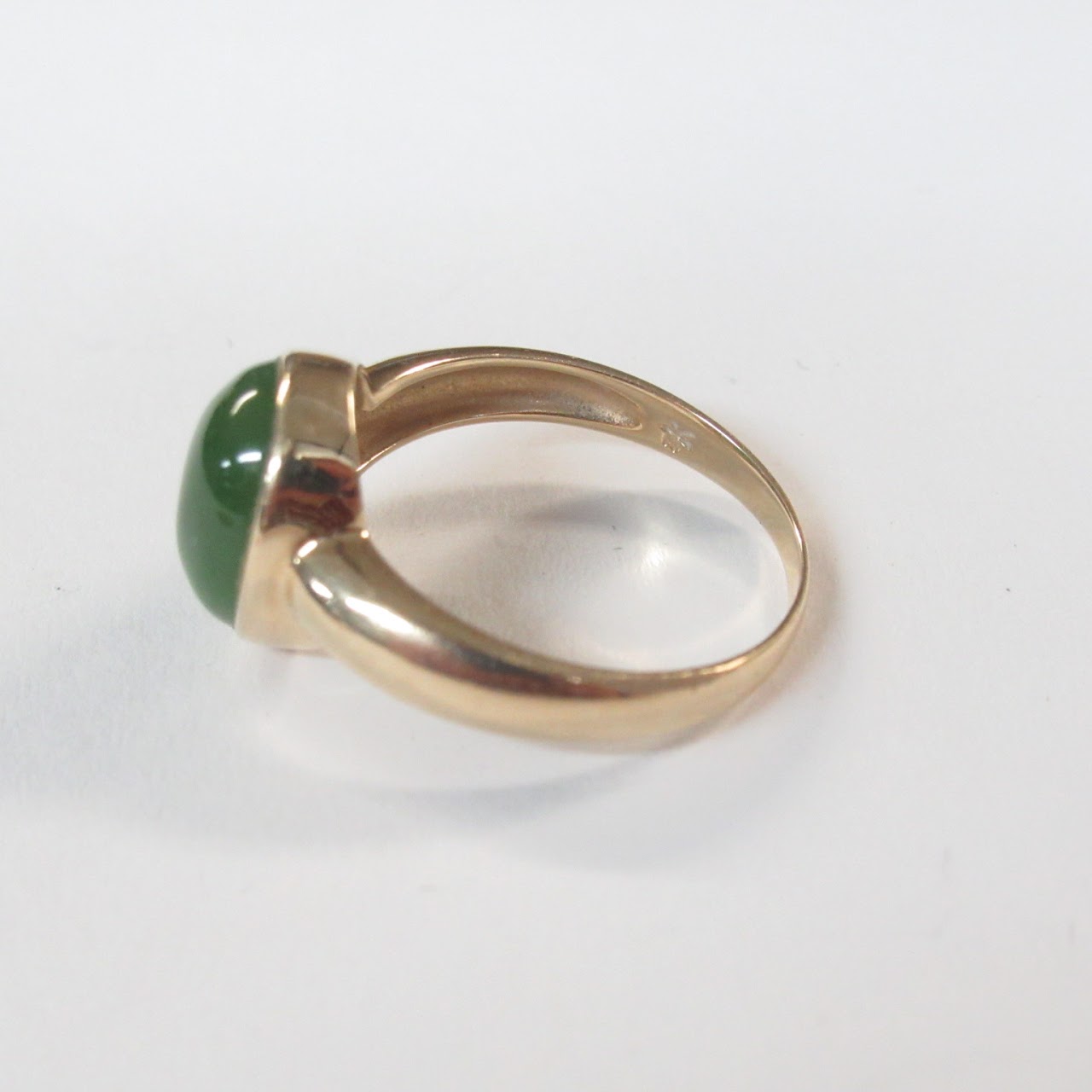 14K Gold and Jade Ring